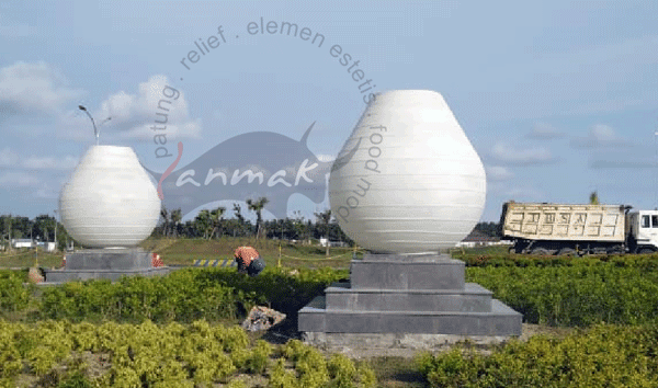 lampu taman fiberglass