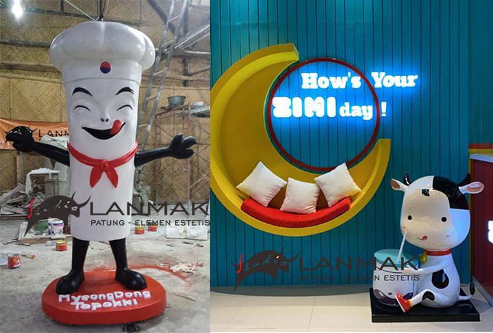 patung maskot restoran